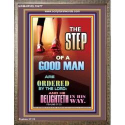 THE STEP OF A GOOD MAN  Contemporary Christian Wall Art  GWMARVEL10477  