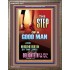 THE STEP OF A GOOD MAN  Contemporary Christian Wall Art  GWMARVEL10477  "31X36"