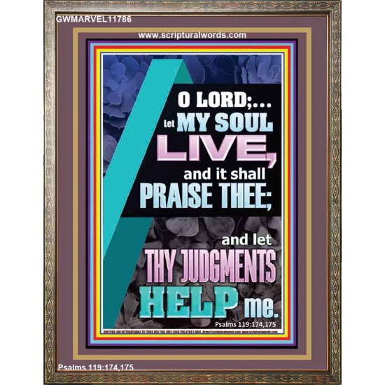 LET THY JUDGEMENTS HELP ME  Contemporary Christian Wall Art  GWMARVEL11786  