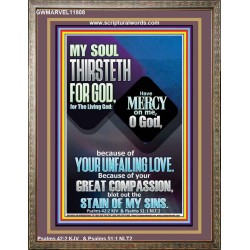 BECAUSE OF YOUR UNFAILING LOVE AND GREAT COMPASSION  Bible Verse Portrait  GWMARVEL11808  "31X36"