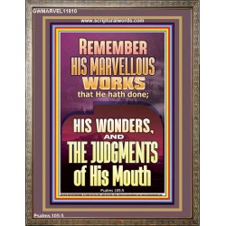 REMEMBER HIS MARVELLOUS WORKS  Scripture Portrait   GWMARVEL11810  "31X36"