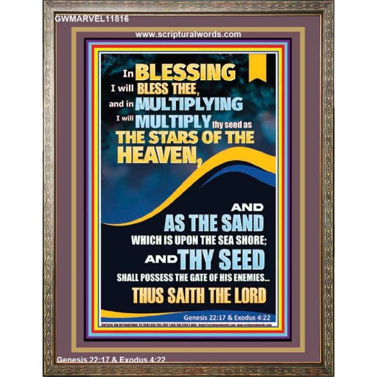 IN BLESSING I WILL BLESS THEE  Modern Wall Art  GWMARVEL11816  