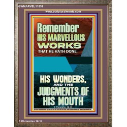 HIS MARVELLOUS WONDERS AND THE JUDGEMENTS OF HIS MOUTH  Custom Modern Wall Art  GWMARVEL11839  "31X36"