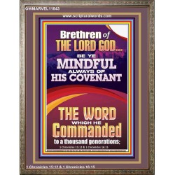 BE YE MINDFUL ALWAYS OF HIS COVENANT  Unique Bible Verse Portrait  GWMARVEL11843  "31X36"