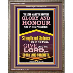 GLORY AND HONOUR ARE IN HIS PRESENCE  Custom Inspiration Scriptural Art Portrait  GWMARVEL11848  "31X36"