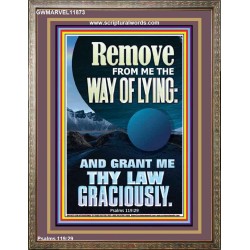 REMOVE FROM ME THE WAY OF LYING  Bible Verse for Home Portrait  GWMARVEL11873  "31X36"
