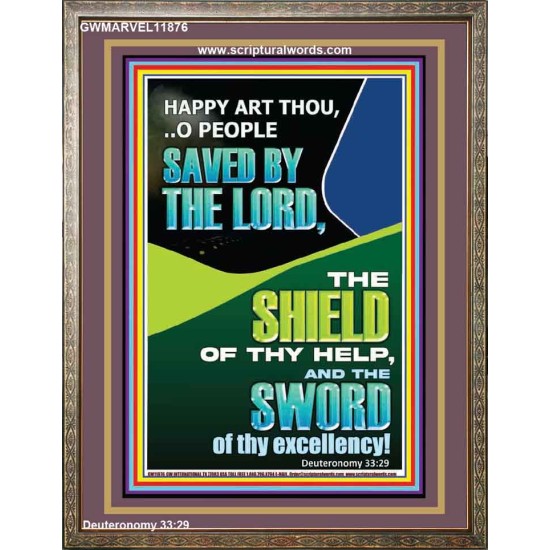 O PEOPLE SAVED BY THE LORD  Printable Bible Verse to Portrait  GWMARVEL11876  