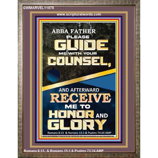 ABBA FATHER PLEASE GUIDE US WITH YOUR COUNSEL  Scripture Wall Art  GWMARVEL11878  