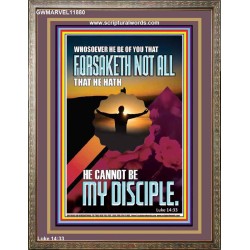 YOU ARE MY DISCIPLE WHEN YOU FORSAKETH ALL BECAUSE OF ME  Large Scriptural Wall Art  GWMARVEL11880  