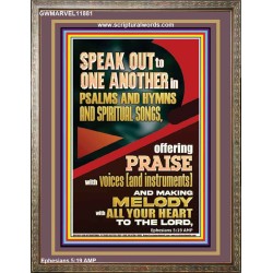 SPEAK TO ONE ANOTHER IN PSALMS AND HYMNS AND SPIRITUAL SONGS  Ultimate Inspirational Wall Art Picture  GWMARVEL11881  "31X36"