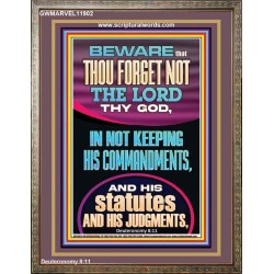 FORGET NOT THE LORD THY GOD KEEP HIS COMMANDMENTS AND STATUTES  Ultimate Power Portrait  GWMARVEL11902  "31X36"