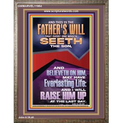 EVERLASTING LIFE IS THE FATHER'S WILL   Unique Scriptural Portrait  GWMARVEL11954  "31X36"