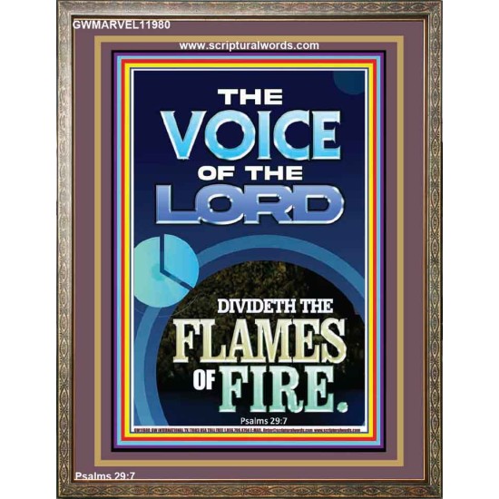 THE VOICE OF THE LORD DIVIDETH THE FLAMES OF FIRE  Christian Portrait Art  GWMARVEL11980  