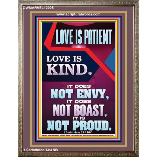 LOVE IS PATIENT AND KIND AND DOES NOT ENVY  Christian Paintings  GWMARVEL12005  