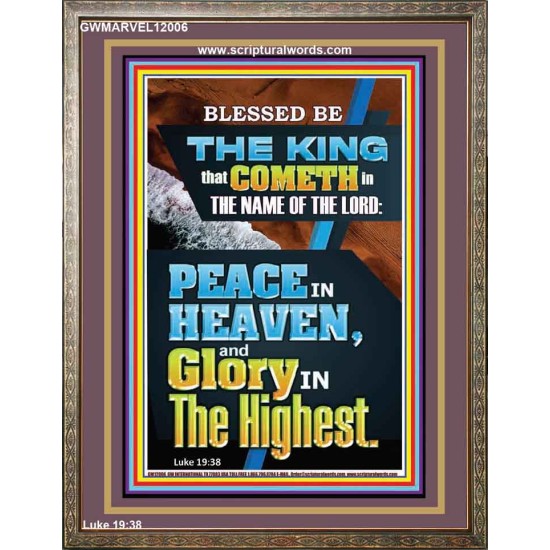 PEACE IN HEAVEN AND GLORY IN THE HIGHEST  Contemporary Christian Wall Art  GWMARVEL12006  