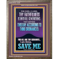 ACCORDING TO THINE ORDINANCES I AM THINE SAVE ME  Bible Verse Portrait  GWMARVEL12209  