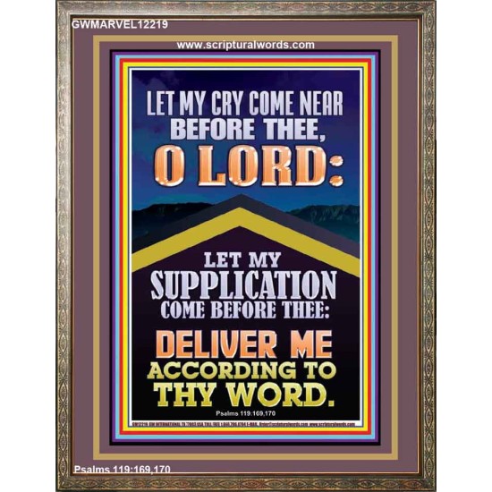 LET MY SUPPLICATION COME BEFORE THEE O LORD  Unique Power Bible Picture  GWMARVEL12219  