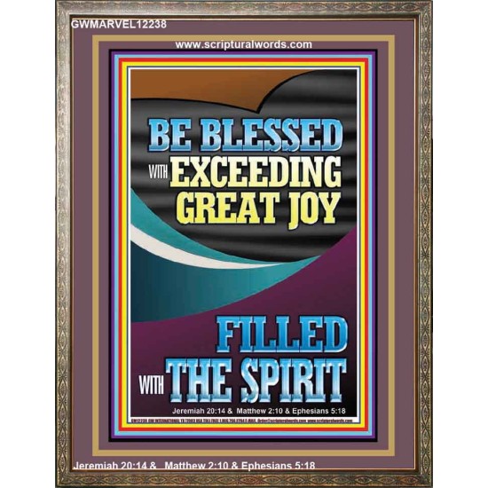 BE BLESSED WITH EXCEEDING GREAT JOY  Scripture Art Prints Portrait  GWMARVEL12238  