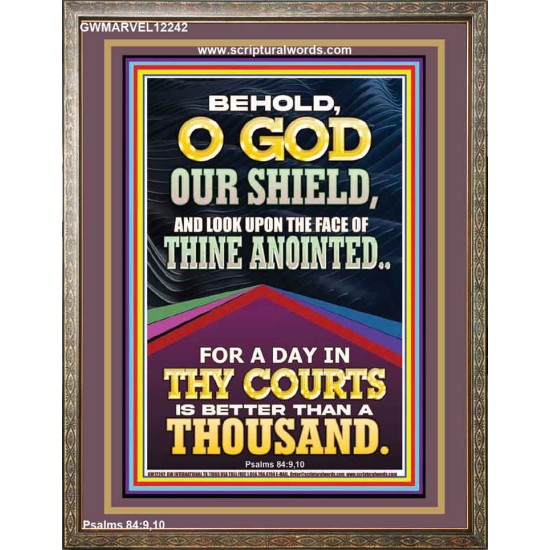 LOOK UPON THE FACE OF THINE ANOINTED O GOD  Contemporary Christian Wall Art  GWMARVEL12242  