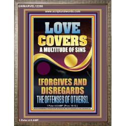 LOVE COVERS A MULTITUDE OF SINS  Christian Art Portrait  GWMARVEL12255  "31X36"