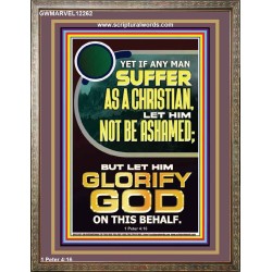IF ANY MAN SUFFER AS A CHRISTIAN LET HIM NOT BE ASHAMED  Encouraging Bible Verse Portrait  GWMARVEL12262  "31X36"