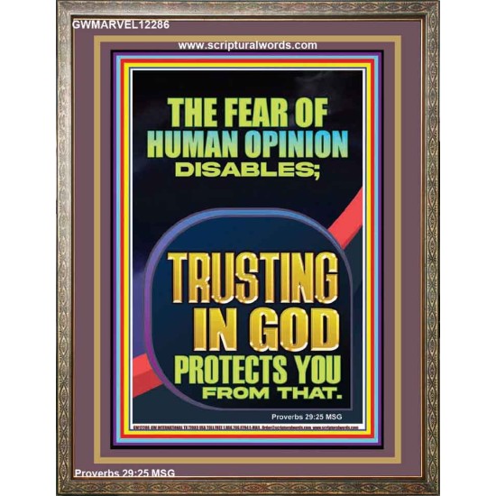 TRUSTING IN GOD PROTECTS YOU  Scriptural Décor  GWMARVEL12286  