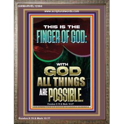 BY THE FINGER OF GOD ALL THINGS ARE POSSIBLE  Décor Art Work  GWMARVEL12304  "31X36"