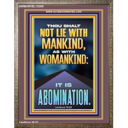 NEVER LIE WITH MANKIND AS WITH WOMANKIND IT IS ABOMINATION  Décor Art Works  GWMARVEL12305  "31X36"