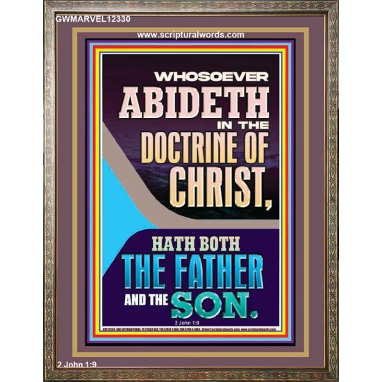 ABIDETH IN THE DOCTRINE OF CHRIST  Custom Christian Artwork Portrait  GWMARVEL12330  