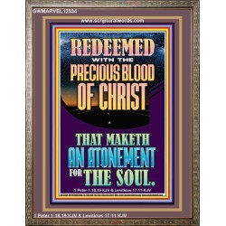 REDEEMED WITH THE PRECIOUS BLOOD OF CHRIST  Custom Wall Décor  GWMARVEL12334  "31X36"