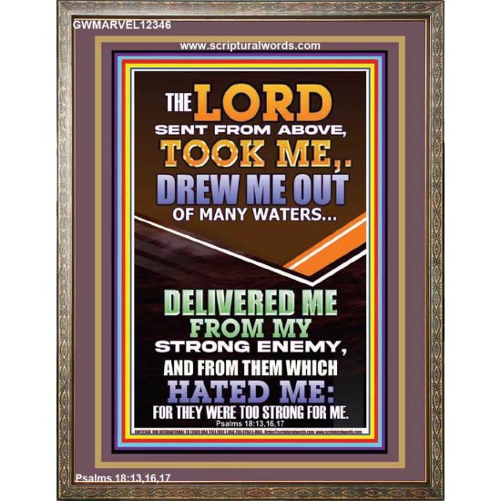 THE LORD DREW ME OUT OF MANY WATERS  New Wall Décor  GWMARVEL12346  