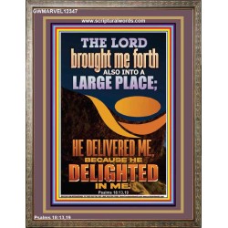 THE LORD BROUGHT ME FORTH INTO A LARGE PLACE  Art & Décor Portrait  GWMARVEL12347  "31X36"