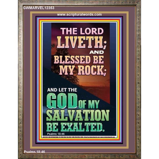 BLESSED BE MY ROCK GOD OF MY SALVATION  Bible Verse for Home Portrait  GWMARVEL12353  