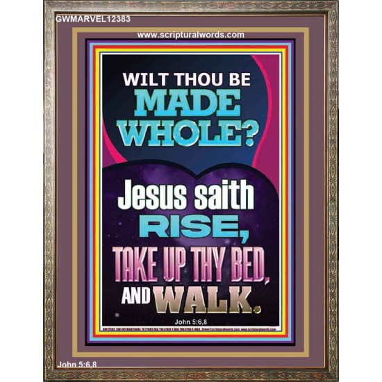 RISE TAKE UP THY BED AND WALK  Bible Verse Portrait Art  GWMARVEL12383  