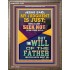 I SEEK NOT MINE OWN WILL BUT THE WILL OF THE FATHER  Inspirational Bible Verse Portrait  GWMARVEL12385  "31X36"