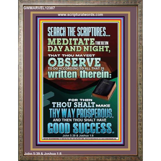 SEARCH THE SCRIPTURES MEDITATE THEREIN DAY AND NIGHT  Bible Verse Wall Art  GWMARVEL12387  