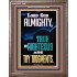 LORD GOD ALMIGHTY TRUE AND RIGHTEOUS ARE THY JUDGMENTS  Ultimate Inspirational Wall Art Portrait  GWMARVEL12661  "31X36"