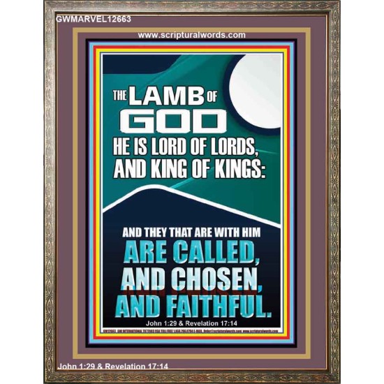 THE LAMB OF GOD LORD OF LORDS KING OF KINGS  Unique Power Bible Portrait  GWMARVEL12663  