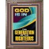 GOD IS IN THE GENERATION OF THE RIGHTEOUS  Ultimate Inspirational Wall Art  Portrait  GWMARVEL12679  "31X36"