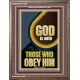 GOD IS WITH THOSE WHO OBEY HIM  Unique Scriptural Portrait  GWMARVEL12680  