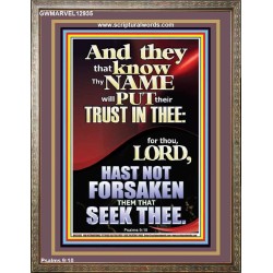 THOSE WHO HAVE KNOWLEDGE OF YOUR NAME ARE NEVER DISAPPOINTED  Unique Scriptural Portrait  GWMARVEL12935  "31X36"