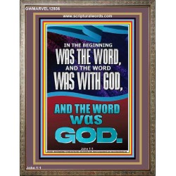 IN THE BEGINNING WAS THE WORD AND THE WORD WAS WITH GOD  Unique Power Bible Portrait  GWMARVEL12936  "31X36"