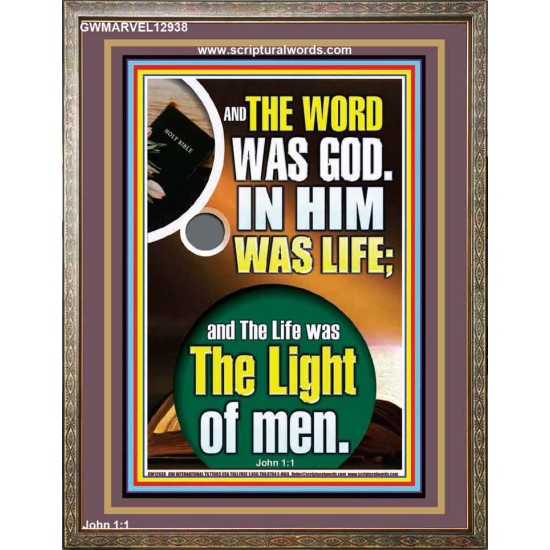 THE WORD WAS GOD IN HIM WAS LIFE  Righteous Living Christian Portrait  GWMARVEL12938  