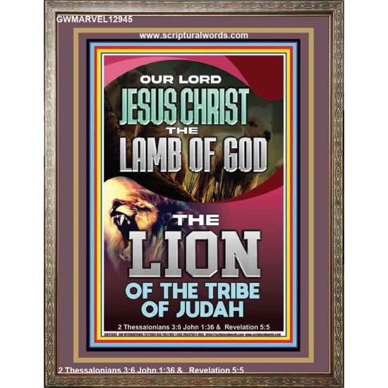 LAMB OF GOD THE LION OF THE TRIBE OF JUDA  Unique Power Bible Portrait  GWMARVEL12945  