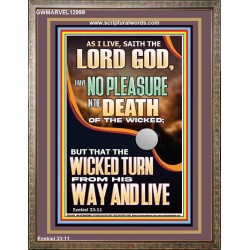 I HAVE NO PLEASURE IN THE DEATH OF THE WICKED  Bible Verses Art Prints  GWMARVEL12999  "31X36"