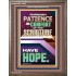 THROUGH PATIENCE AND COMFORT OF THE SCRIPTURE HAVE HOPE  Scriptures Décor Wall Art  GWMARVEL13005  "31X36"