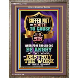 CONTROL YOUR MOUTH AND AVOID ERROR OF SIN AND BE DESTROY  Christian Quotes Portrait  GWMARVEL13024  "31X36"