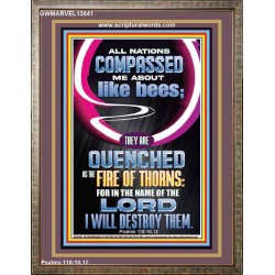 QUENCHED AS THE FIRE OF THORNS  Scripture Art  GWMARVEL13041  "31X36"