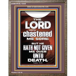 THE LORD HAS NOT GIVEN ME OVER UNTO DEATH  Contemporary Christian Wall Art  GWMARVEL13045  "31X36"