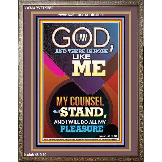 MY COUNSEL SHALL STAND  Ultimate Inspirational Wall Art Portrait  GWMARVEL9386  